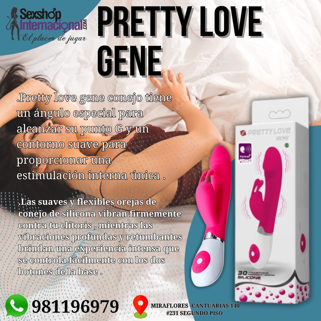 VIBRADOR SOFISTICADO-PRETTY LOVE GENE-ESTIMULA PUNTO G-CLITORAL-SILICONA-SEXSHOP LIMA 971890151 